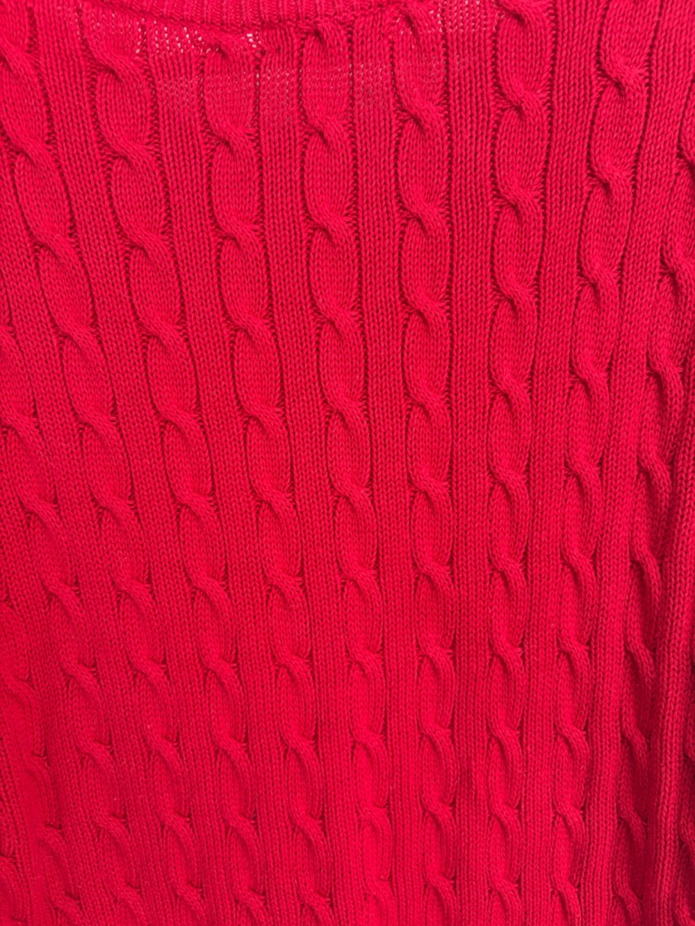 American Apparel - Y2K Preppy Cable Knit Cotton Sweater - Made in USA - Size L - Picture 6 of 8
